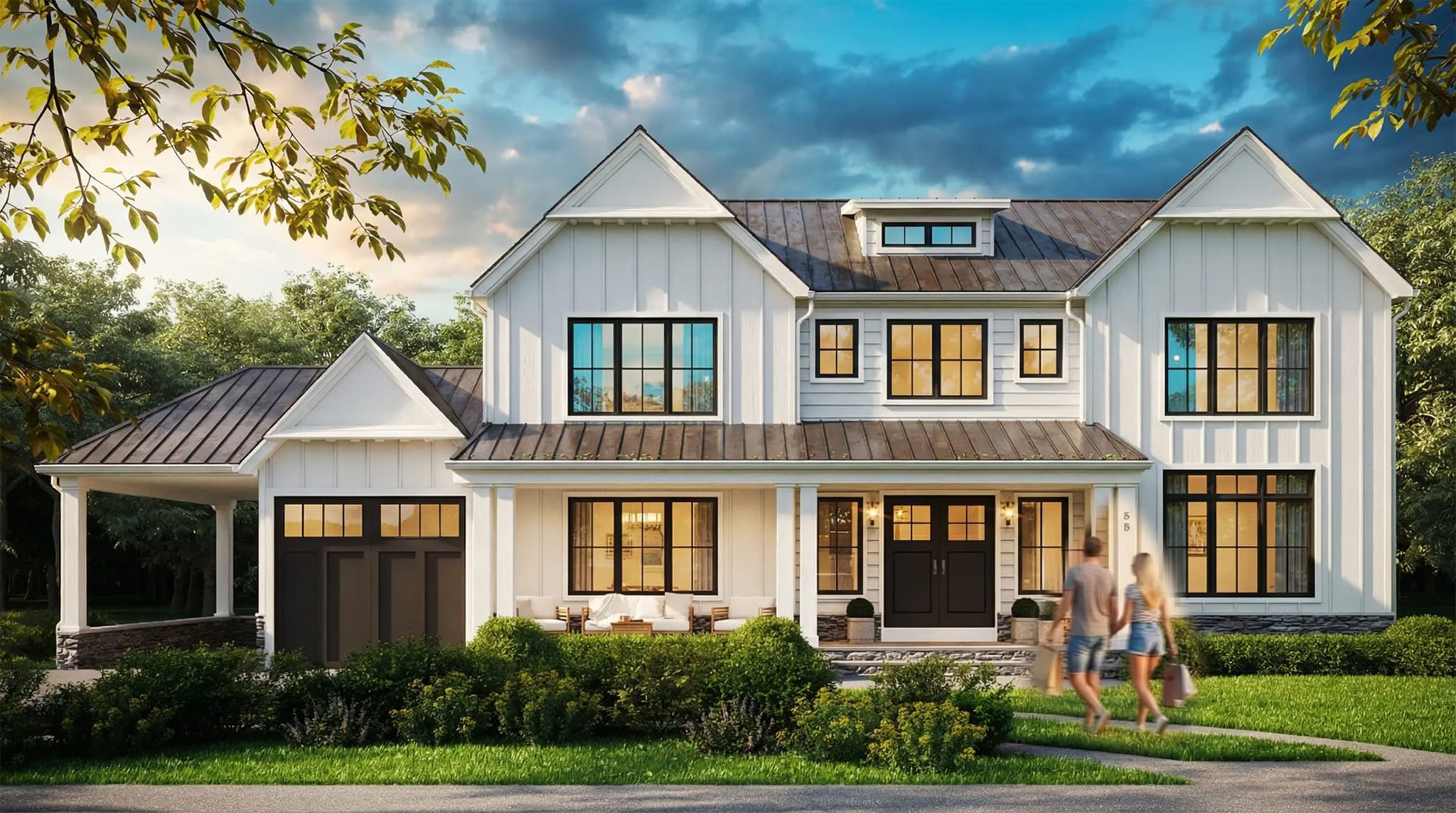 house ext 2 After Rain — architectural rendering by The Render Café — 3D rendering services Cincinnati