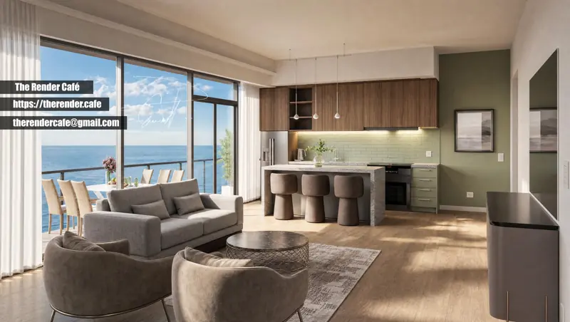 Condo Living 1 — architectural rendering by The Render Café — 3D rendering services Cincinnati